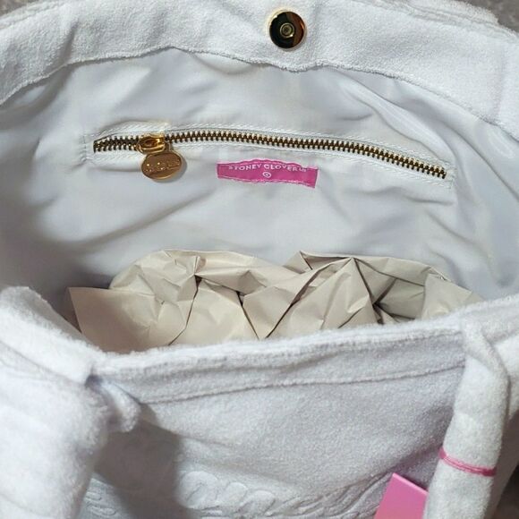 Stoney Clover Lane x Target terry cloth embossed white beach tote bag - Picture 5 of 5